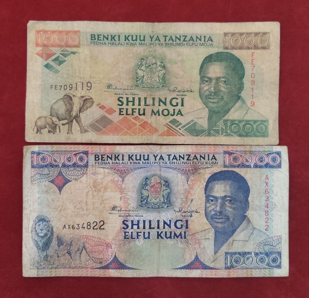 NATIONAL BANK OF TANZANIA 1000 ,10000 SHILLINGS (Y115)