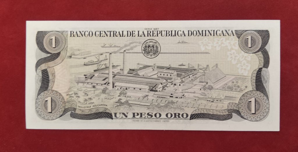 CENTRAL BANK OF REPUBLIC DOMINICAN 1 PESOS ORO (C189)
