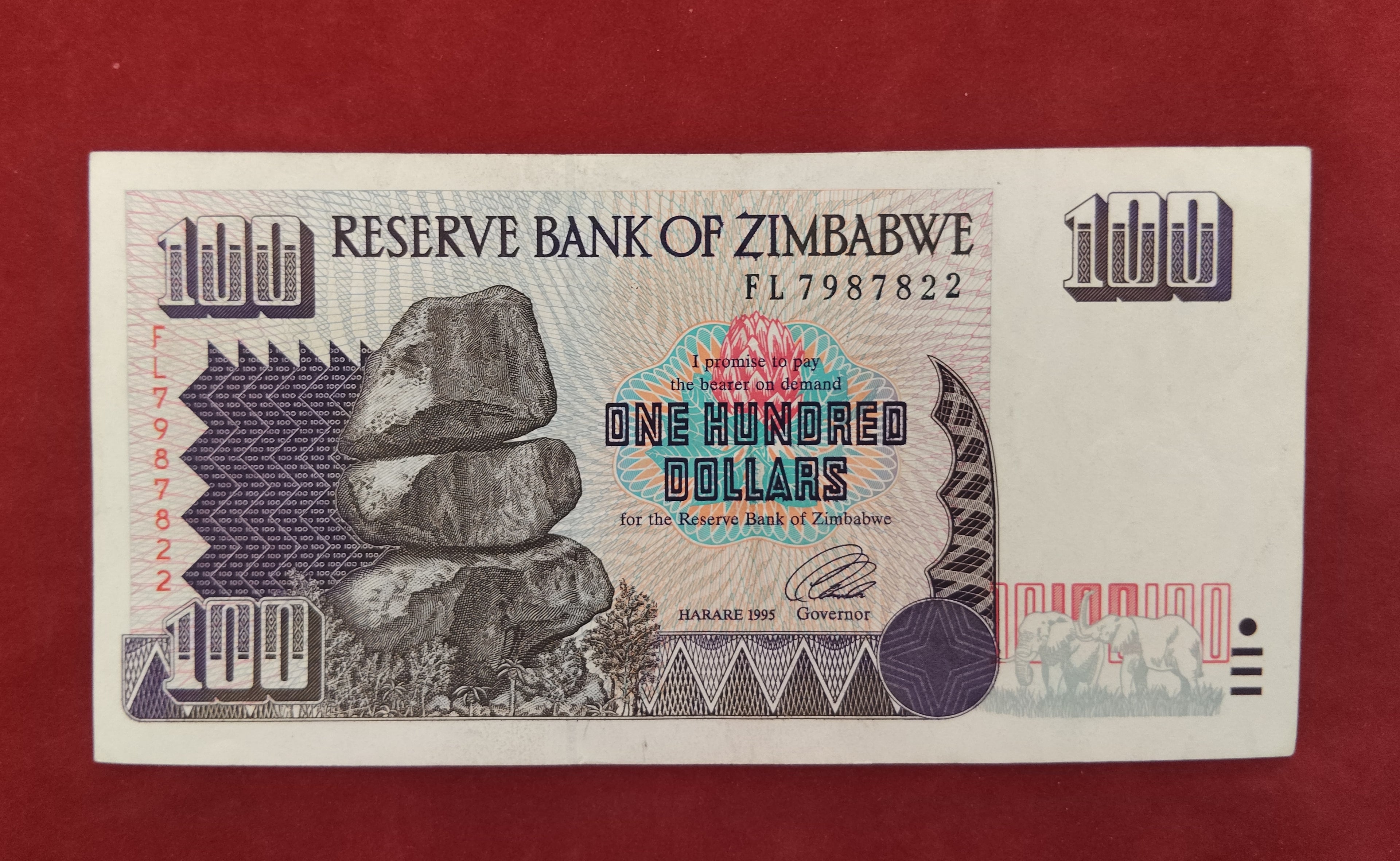 RESERVE BANK OF ZIMBABWE 100 DOLLARS (C304)