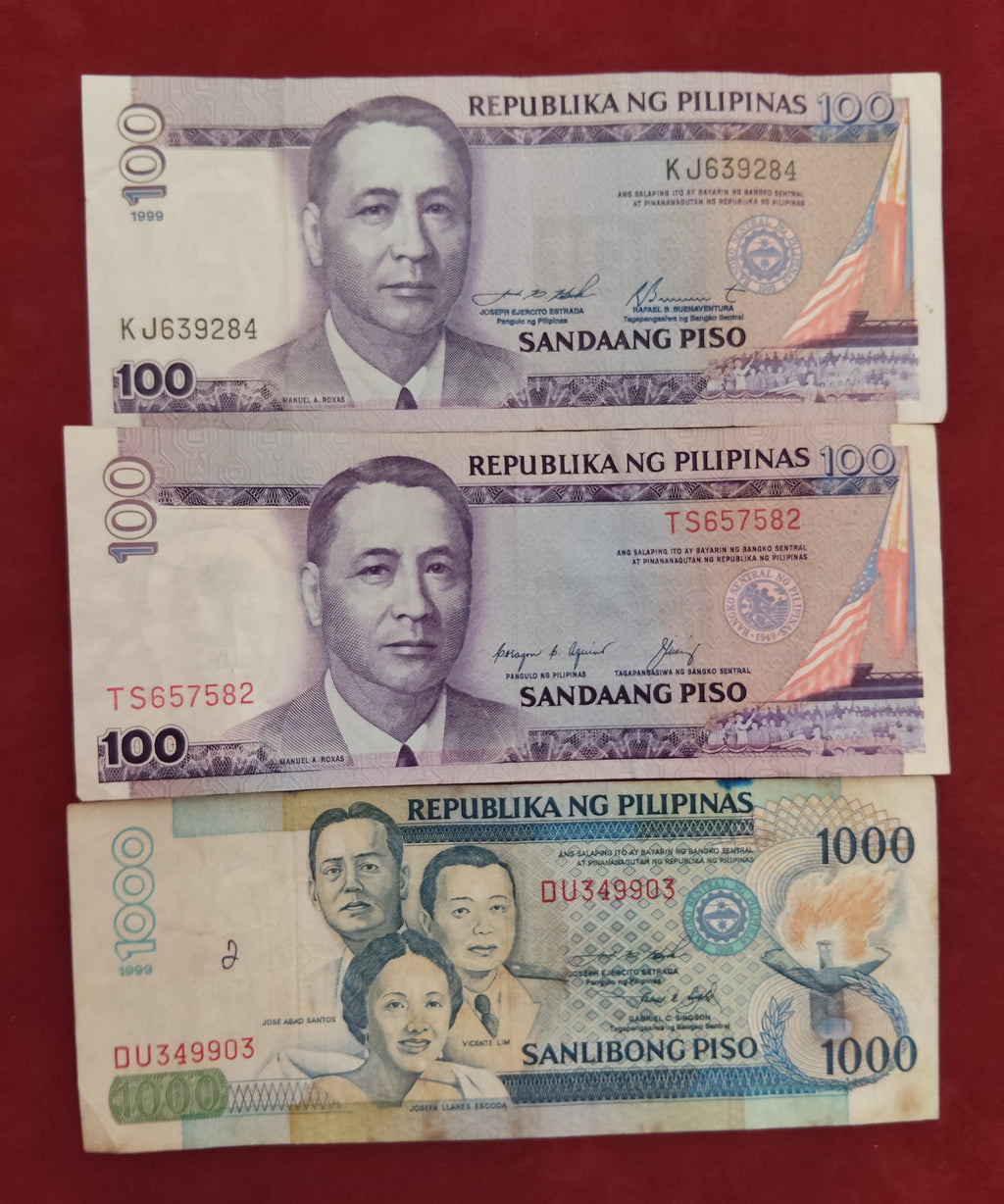 CENTRAL BANK OF PHILIPPINES 100 ,1000 PISO (D741)