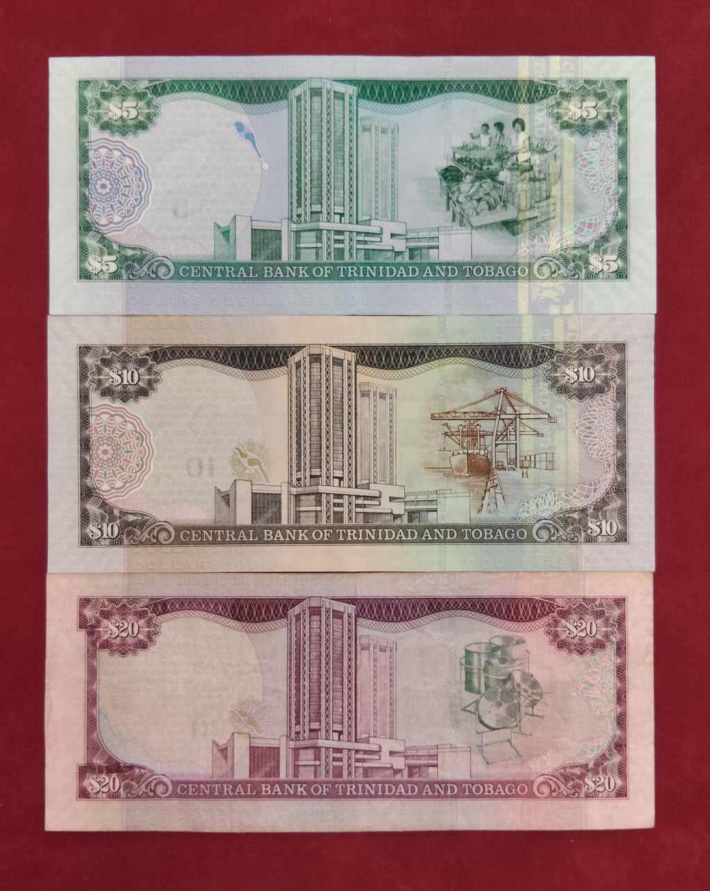 CENTRAL BANK OF TRINIDAD AND TOBAGO 5 ,10 ,20 DOLLARS (D203)