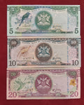 CENTRAL BANK OF TRINIDAD AND TOBAGO 5 ,10 ,20 DOLLARS (D203)