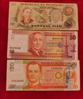 CENTRAL BANK OF PHILIPPINES 10, 20, 50 PISO (D742)