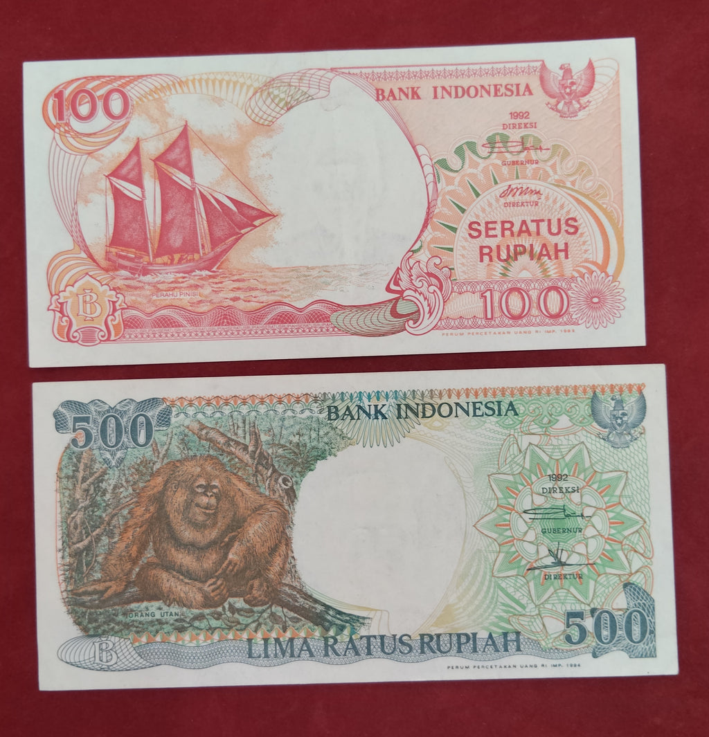BANK OF INDONESIA 100 ,500 RUPIAH (D574)