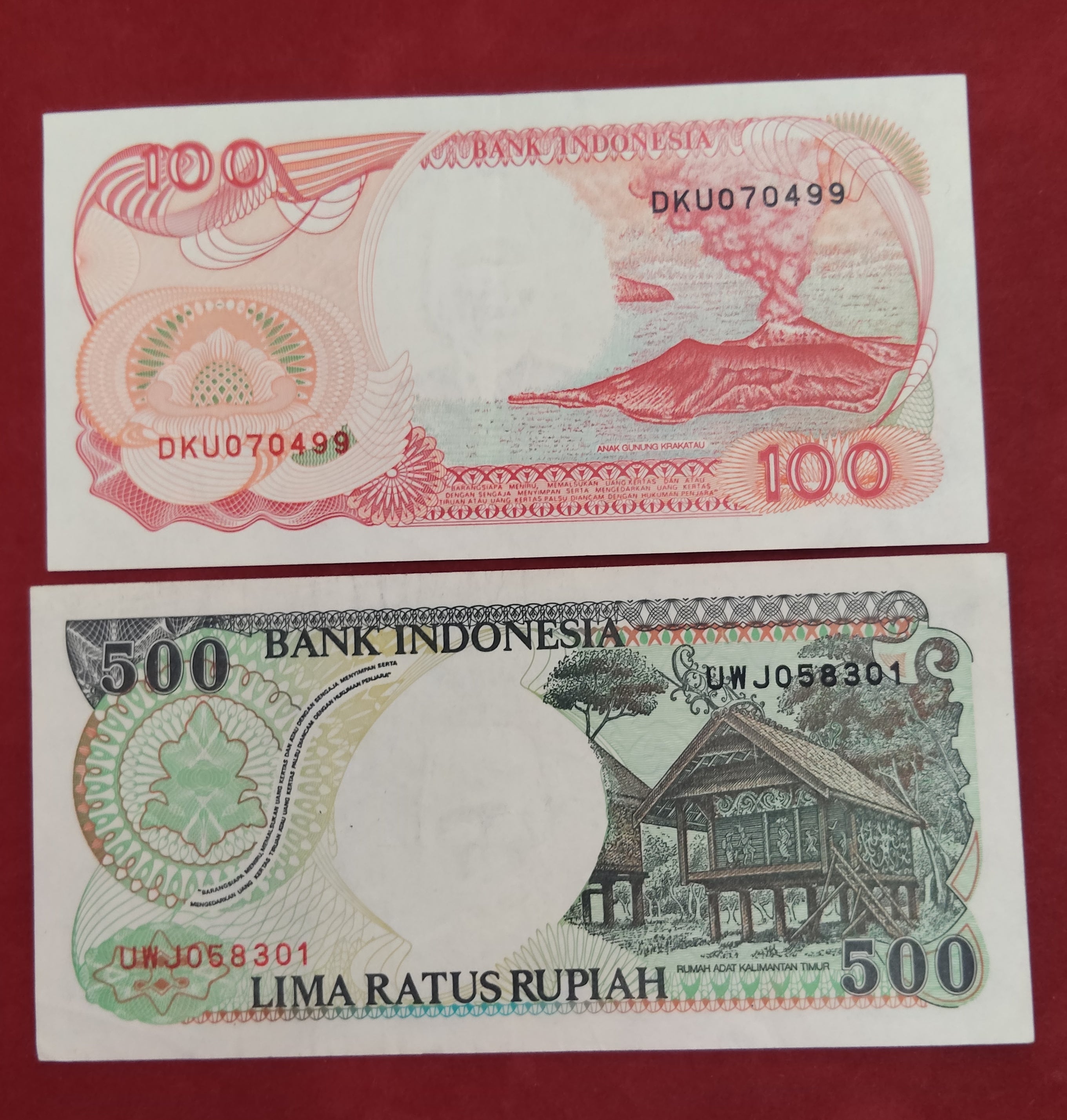 BANK OF INDONESIA 100 ,500 RUPIAH (D574)