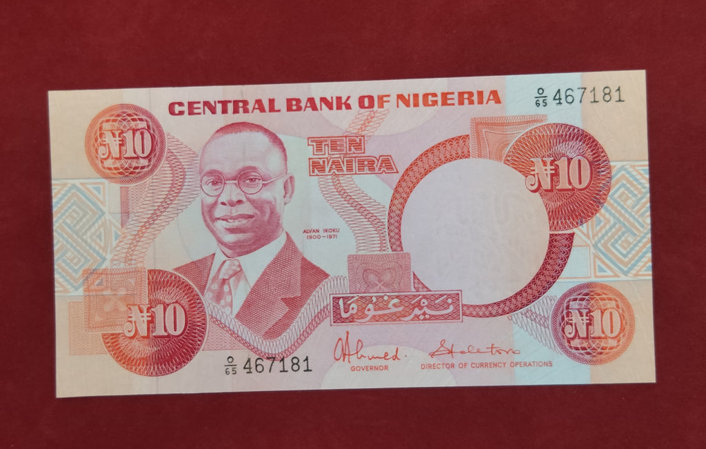 CENTRAL BANK OF NIGERIA 10 NAIRA (C638)