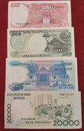 BANK OF INDONESIA 100 ,500 ,1000 ,20000 RUPIAH (D579)