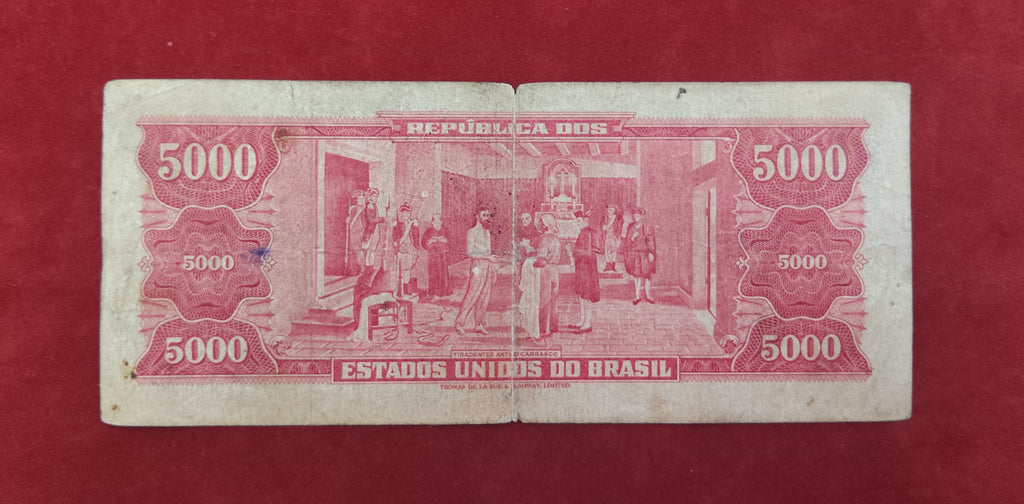CENTRAL BANK OF BRASIL 5000 CRUZEIROS (D880)