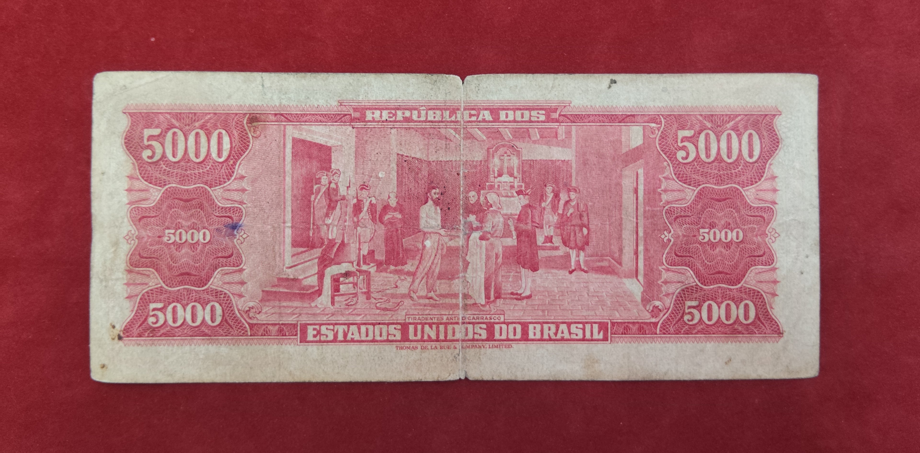 CENTRAL BANK OF BRASIL 5000 CRUZEIROS (D880)