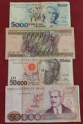 CENTRAL BANK OF BRASIL 5000 ,50000 CRUZEIROS (D536)