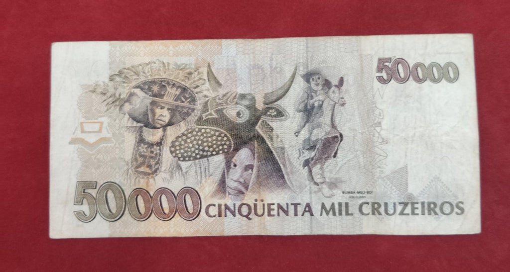 CENTRAL BANK OF BRASIL 50000 CRUZEIROS (D536)
