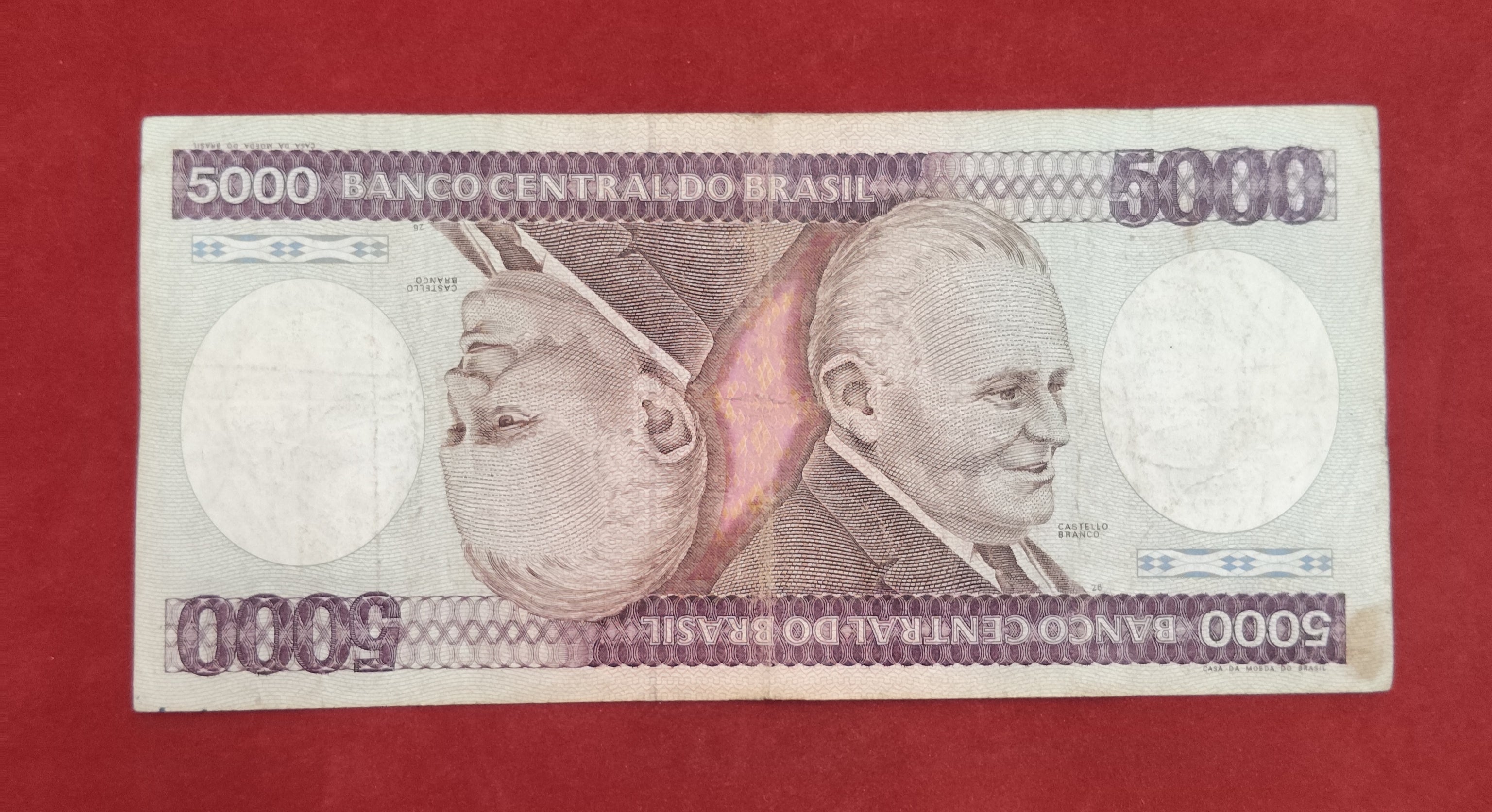 CENTRAL BANK OF BRASIL 5000 CRUZEIROS (D536)