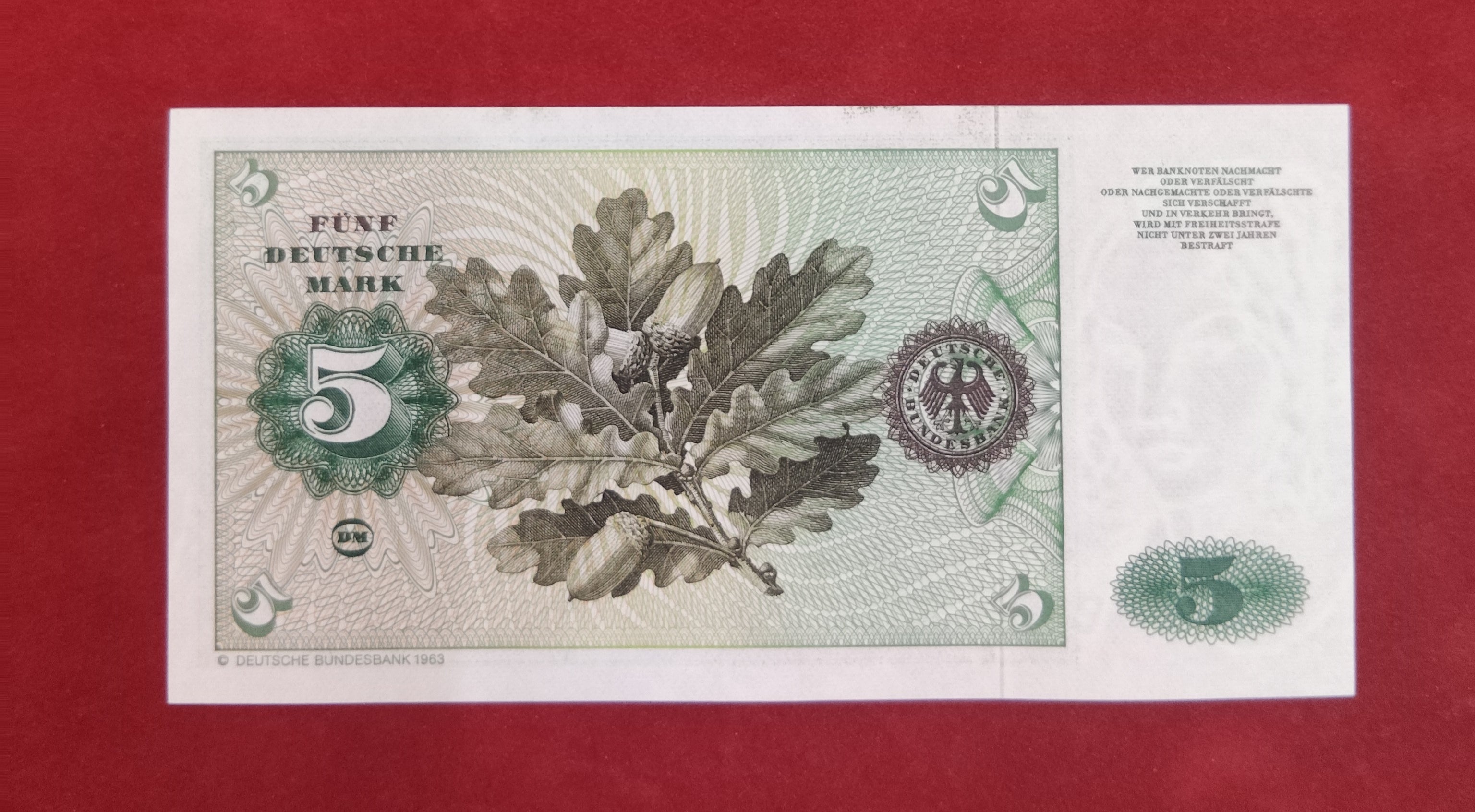 BANK OF DEUTSCHE BUNDES 5 DEUTSCHE MARK (C164)