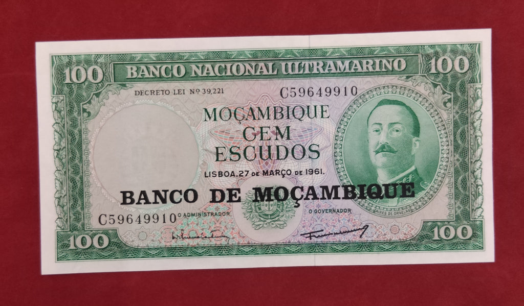 NATIONAL BANK OF MOCAMBIQUE 100 ESCUDOS (C291)