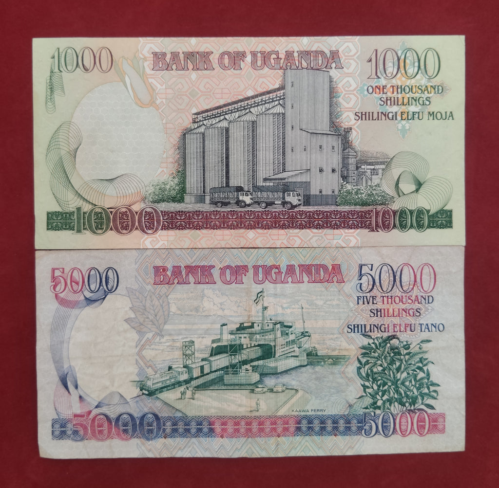 BANK OF UGANDA 1000 ,5000 SHILLINGS (C317)