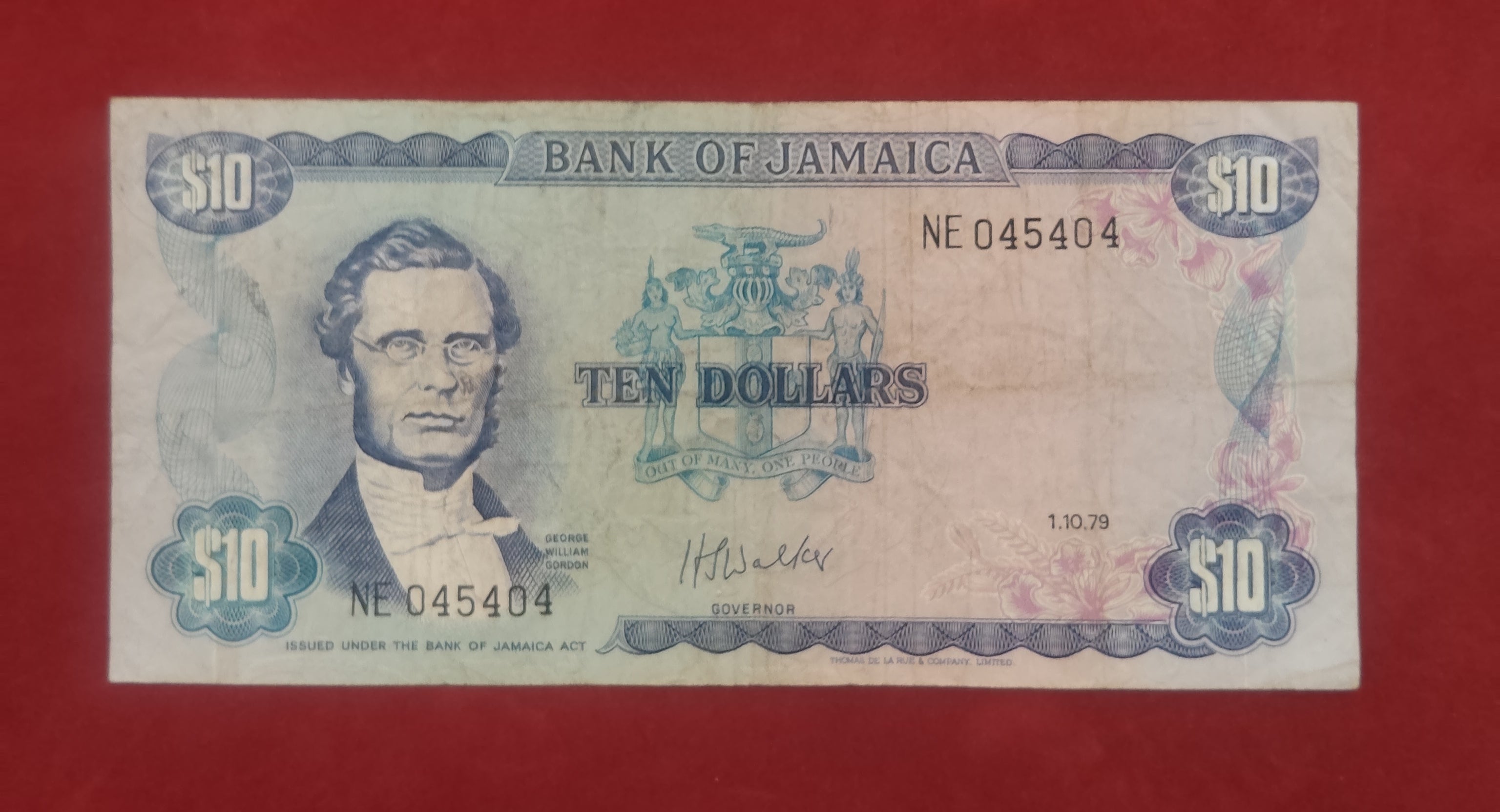 BANK OF JAMAICA 10 DOLLARS (C199)
