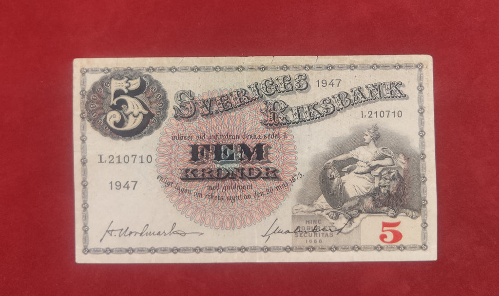 NATIONAL BANK OF SWEDEN 5 KRONOR (D968)