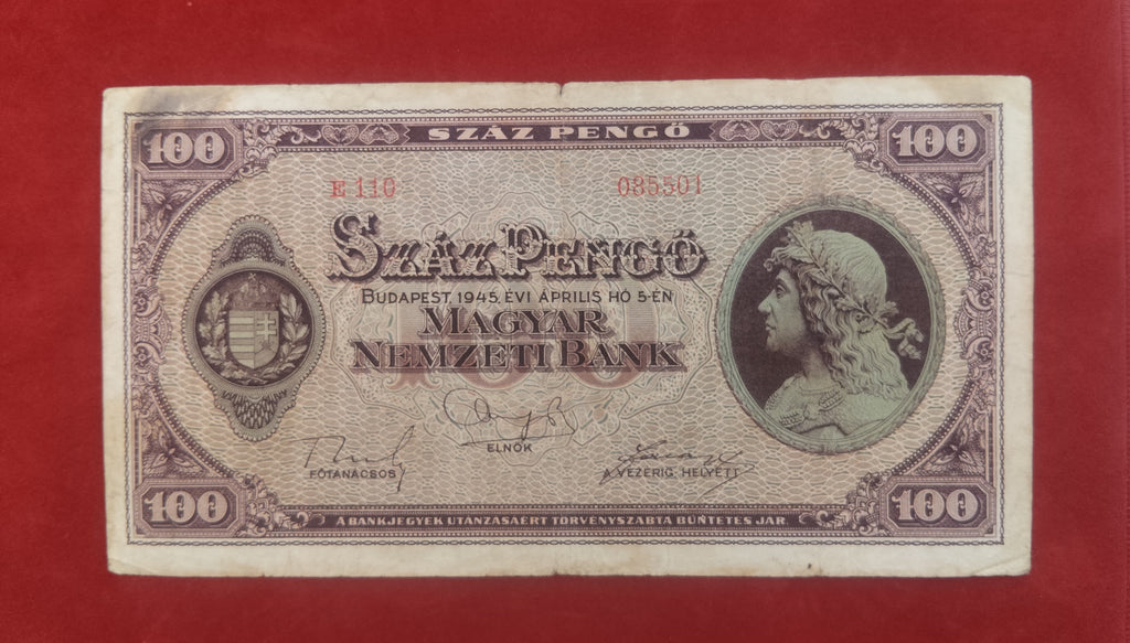 BANK OF HUNGARY 100 PENGO (D966)