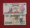 BANK OF ZAMBIA 50 ,100 KWACHA (V439)
