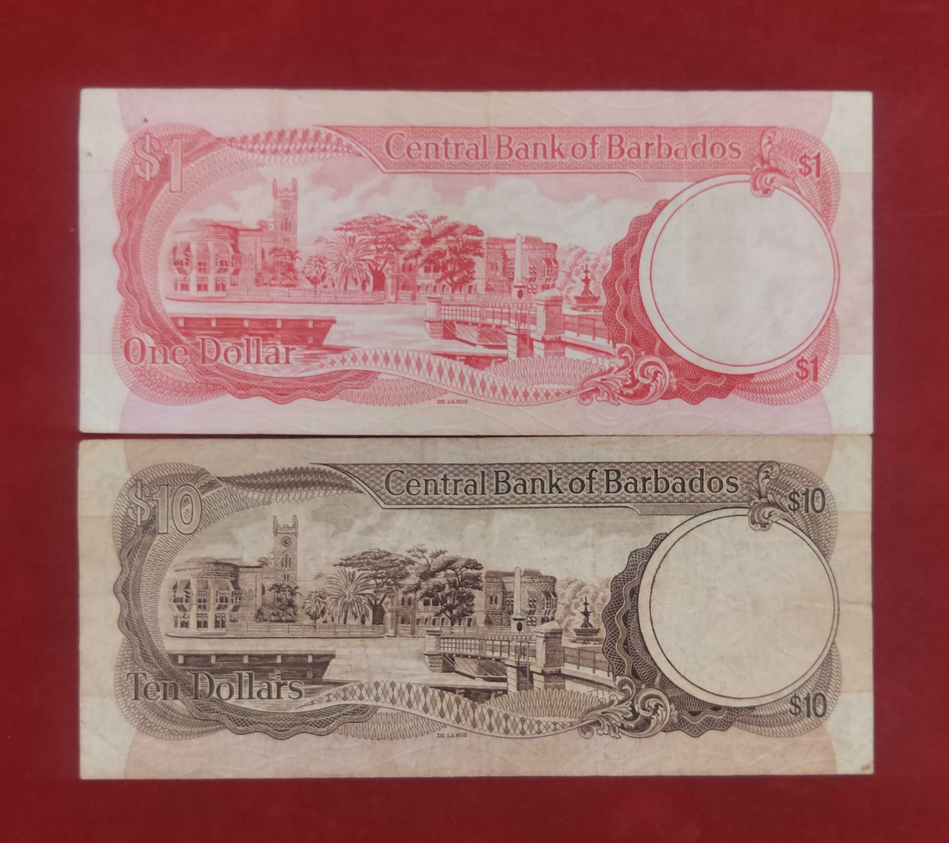 CENTRAL BANK OF BARBADOS 1 ,10 DOLLARS (460)