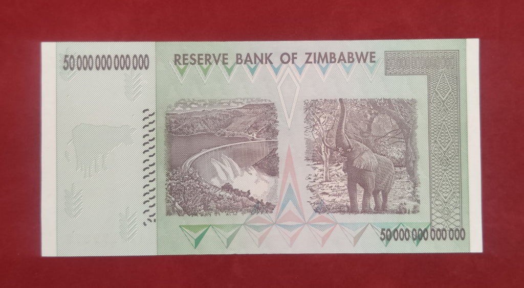 RESERVE BANK OF ZIMBABWE 50 000 000 000 000 TRILLION DOLLARS (C167)