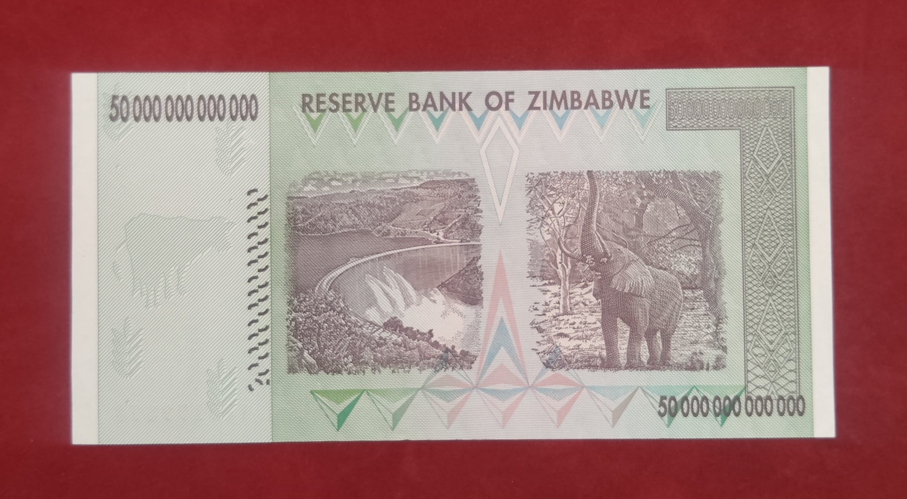 RESERVE BANK OF ZIMBABWE 50 000 000 000 000 TRILLION DOLLARS (C167)