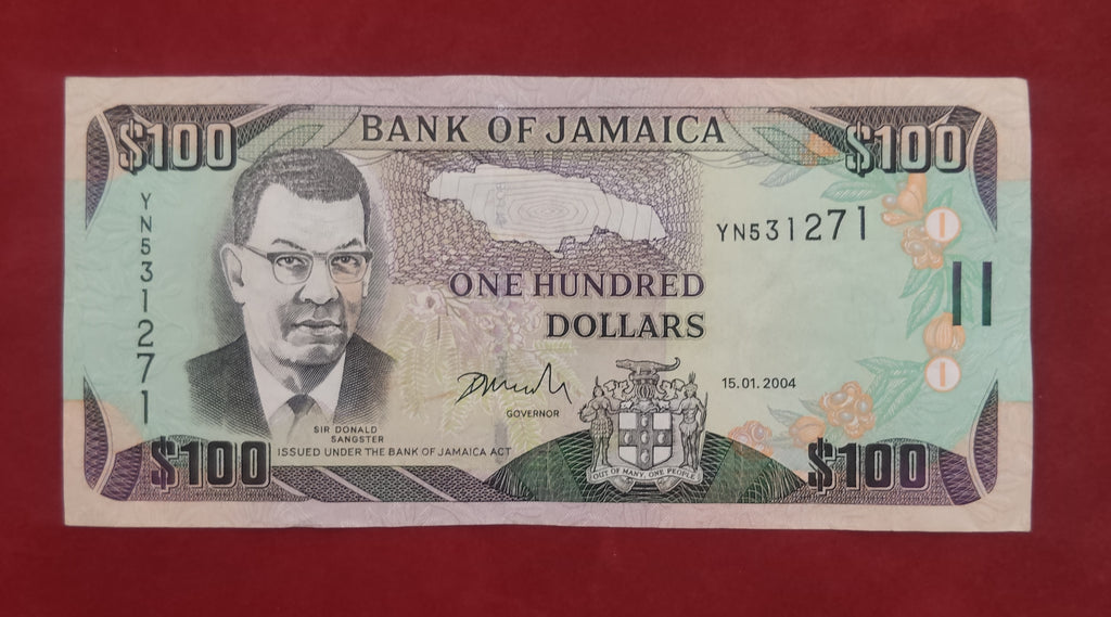 BANK OF JAMAICA 100 DOLLARS (D850)