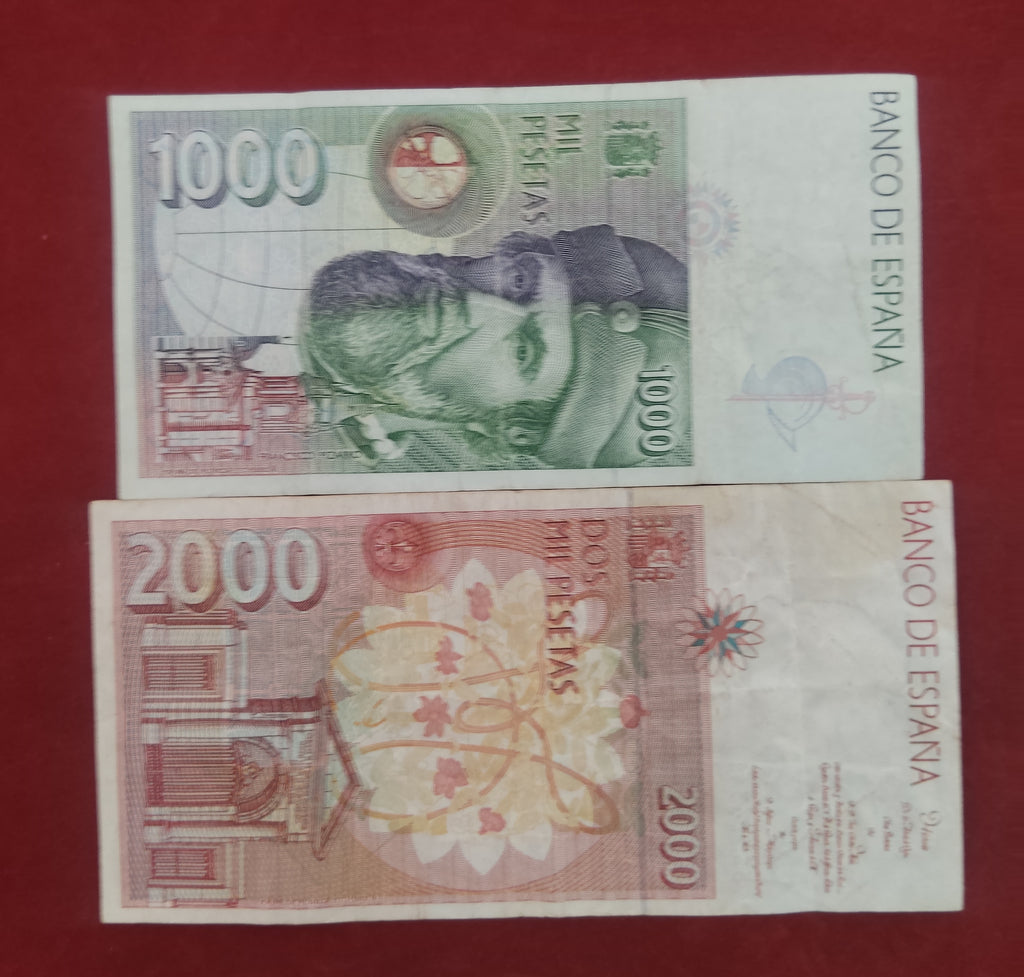 BANK OF SPAIN 1000 ,2000 PESETAS (D984)