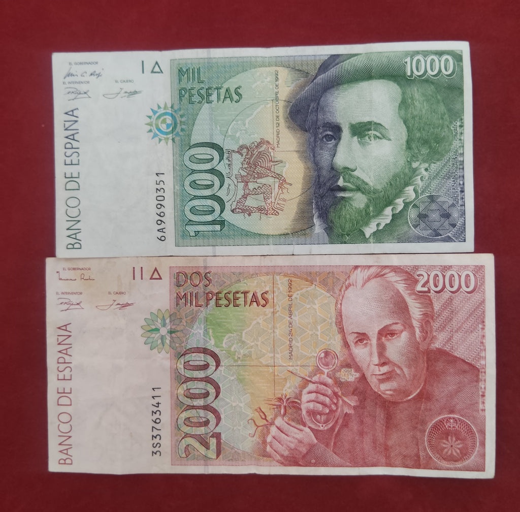 BANK OF SPAIN 1000 ,2000 PESETAS (D984)