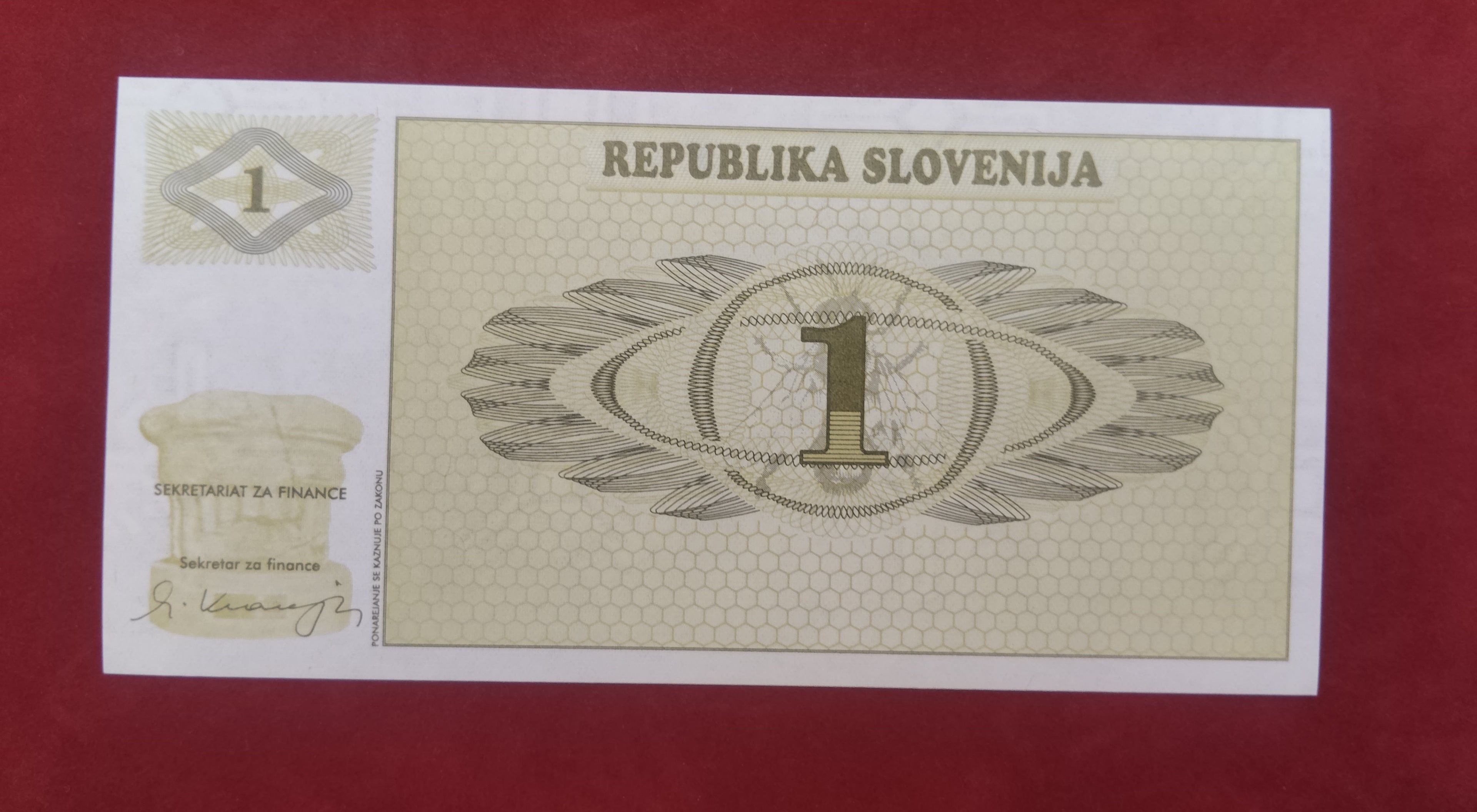 BANK OF SLOVENIA 1 TOLAR (316)