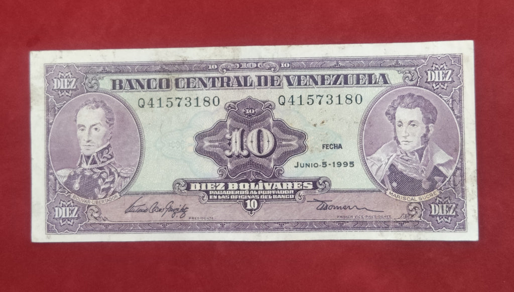 CENTRAL BANK OF VENEZUELA 10 BOLIVARES (D824)