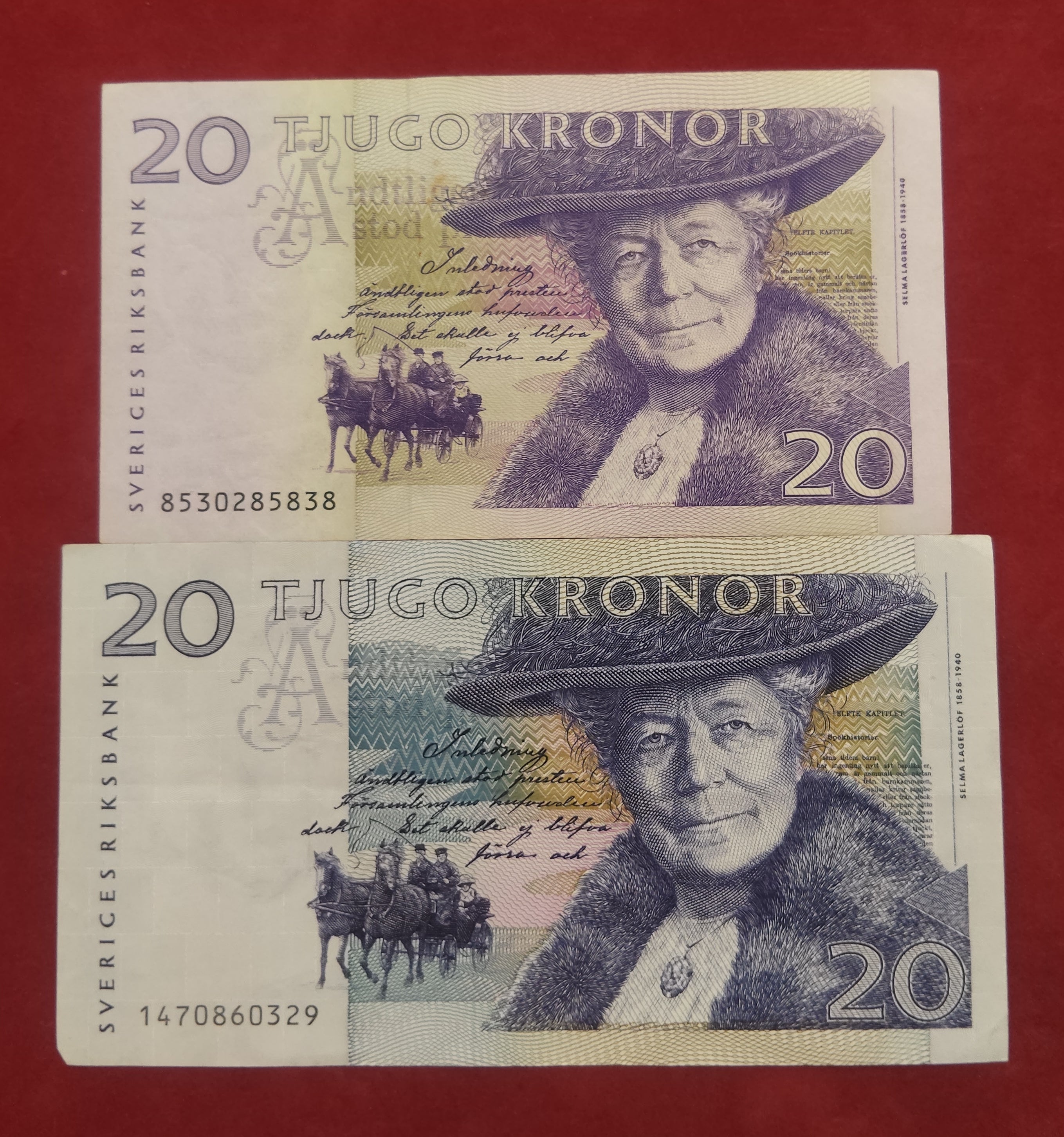 NATIONAL BANK OF SWEDEN 20 KRONOR (D832)