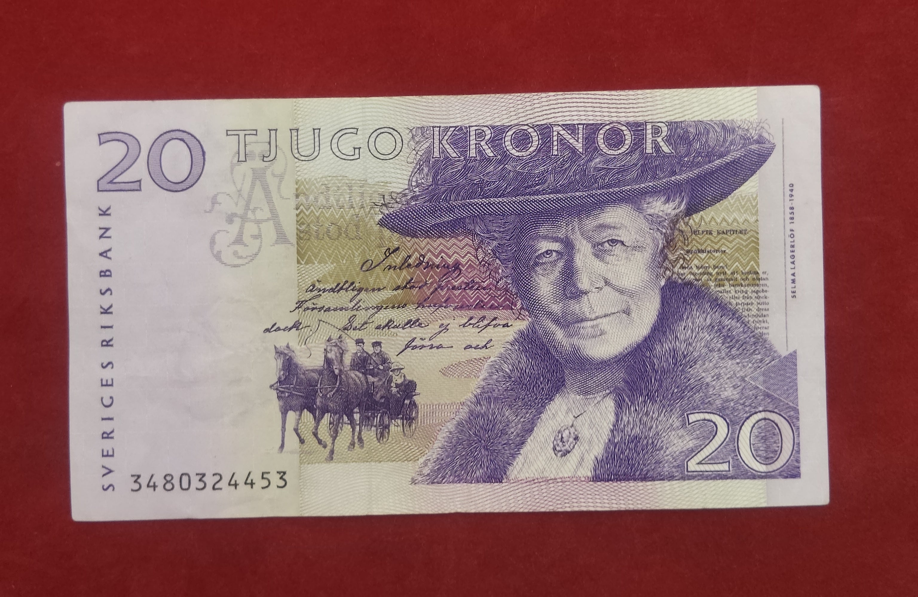 NATIONAL BANK OF SWEDEN 20 KRONOR (D834)