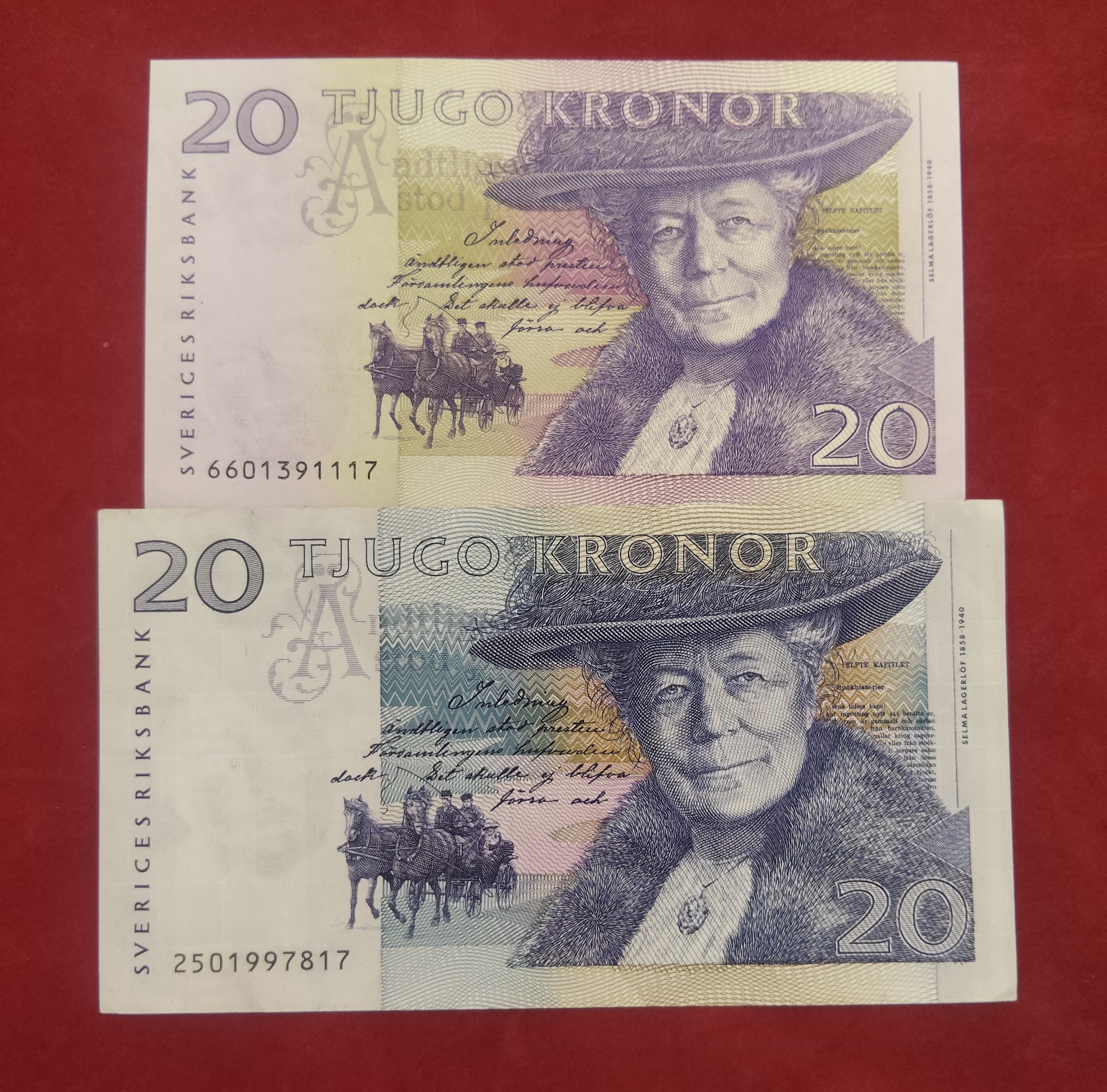 NATIONAL BANK OF SWEDEN 20 KRONOR (D833)