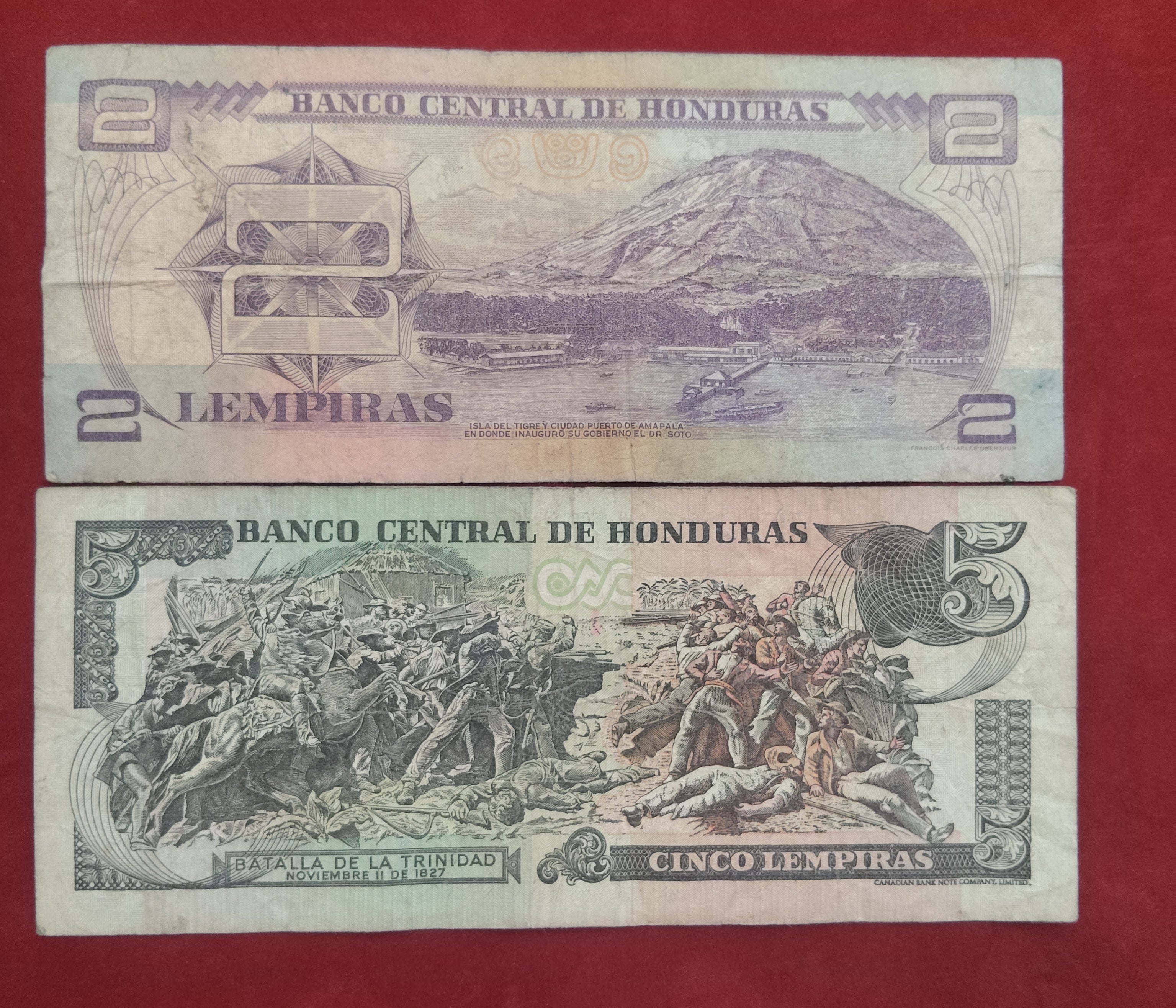 CENTRAL BANK OF HONDURAS 2 , 5 LEMPIRAS (Y121)