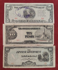 GOVERNMENT BANK OF JAPANESE 5 ,10 PESOS (C118)