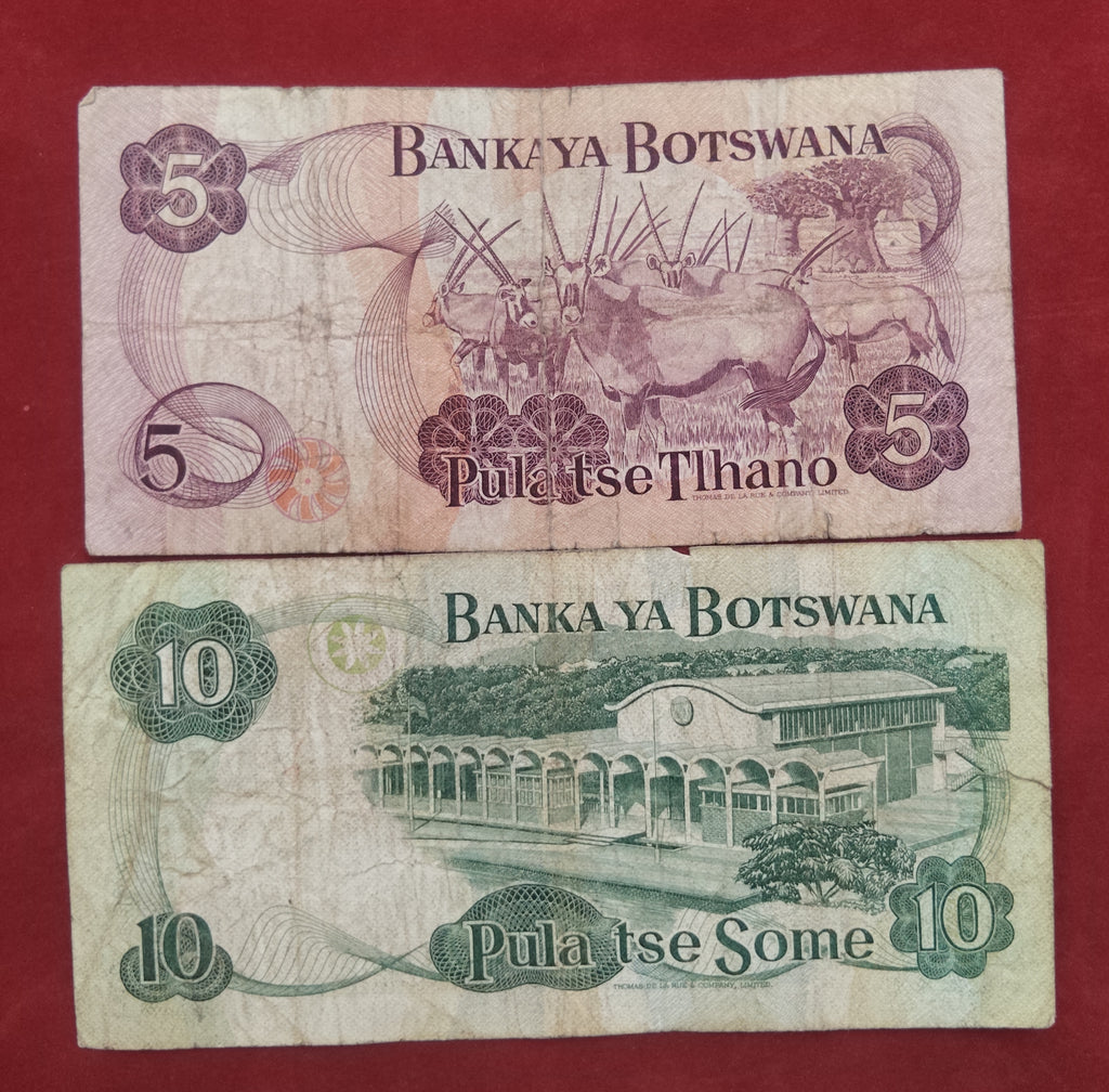 BANK OF BOTSWANA 5 ,10 PULA (Y120)