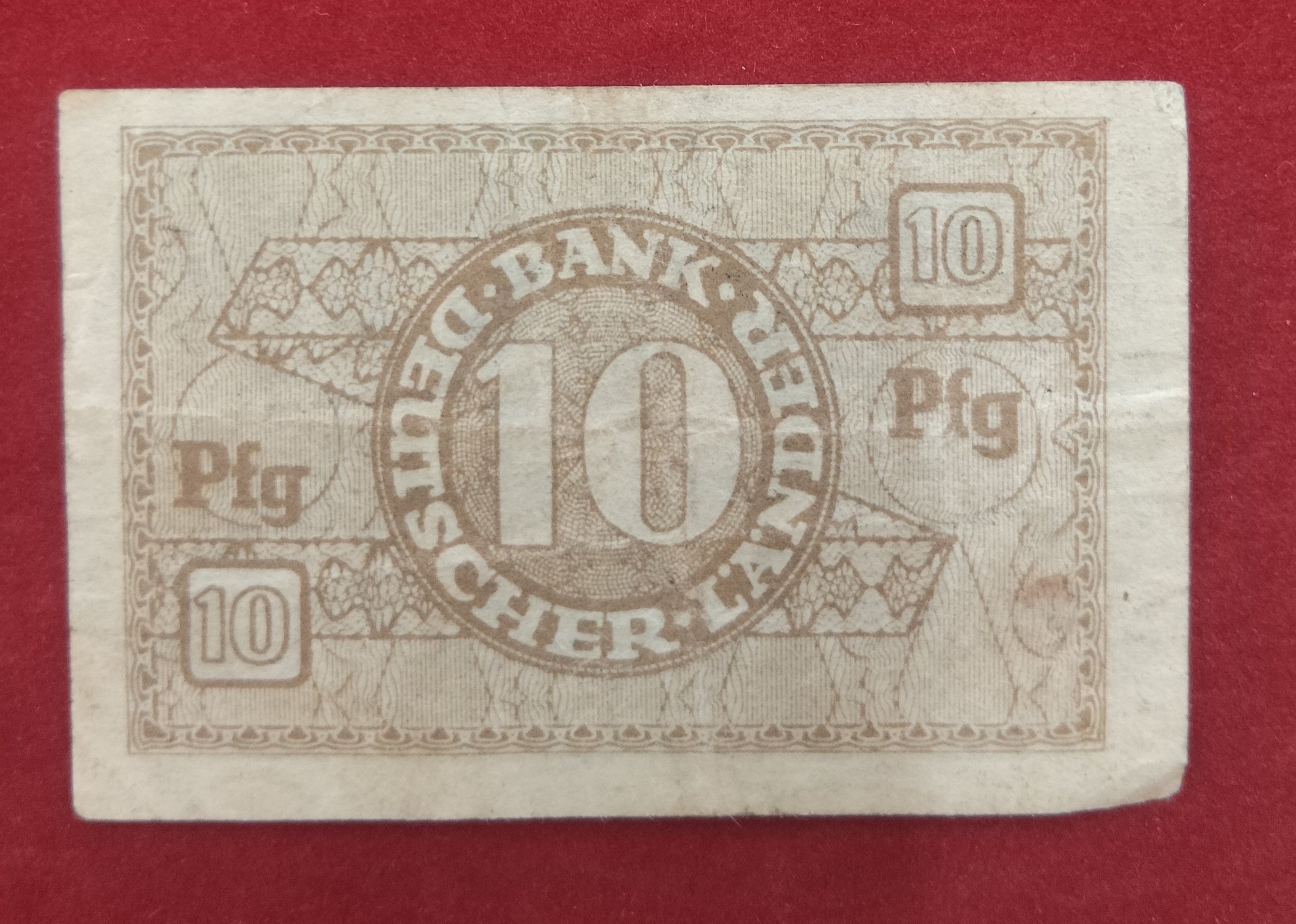 STATE BANK OF GERMANY 10 PFENNIGS (D848)