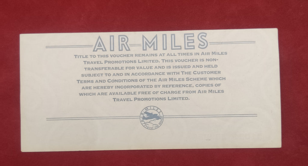 BANK OF UNITED KINGDOM 1 AIR MILES (C333)