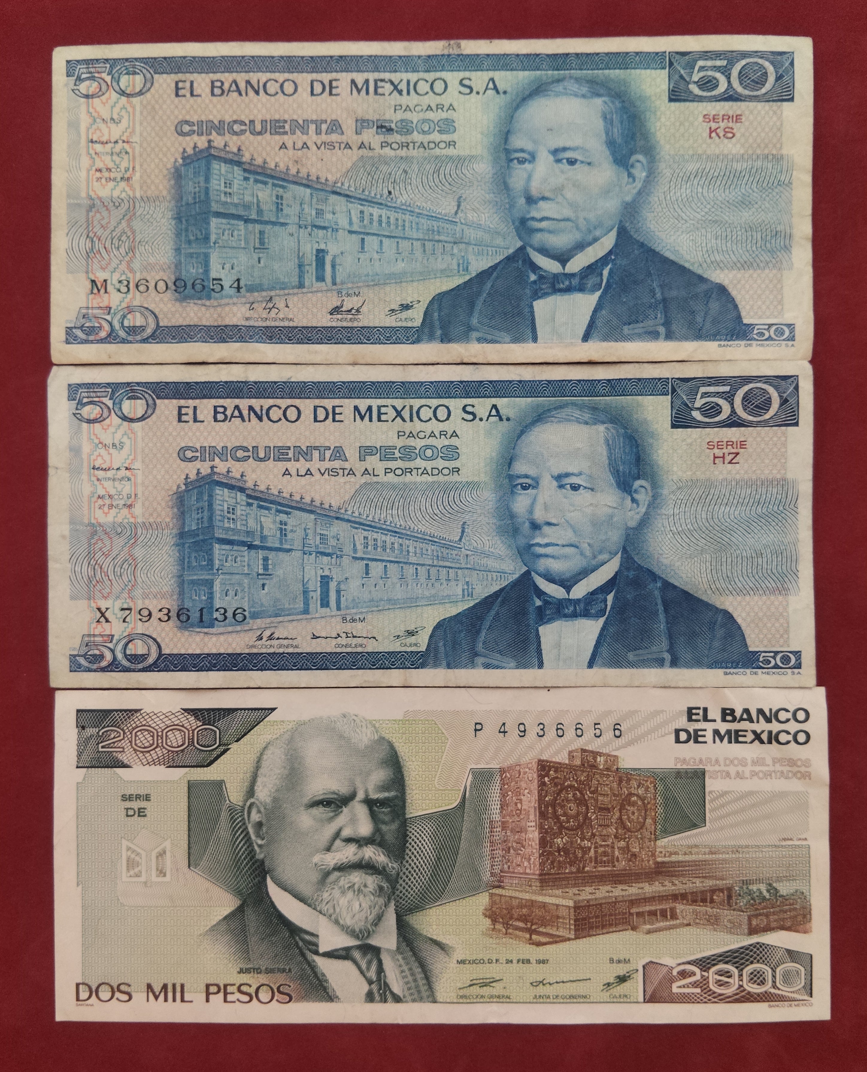BANK OF MEXICO 50 ,2000 PESOS (C295)