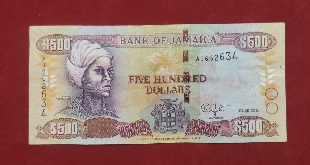 BANK OF JAMAICA 500 DOLLARS (C202)