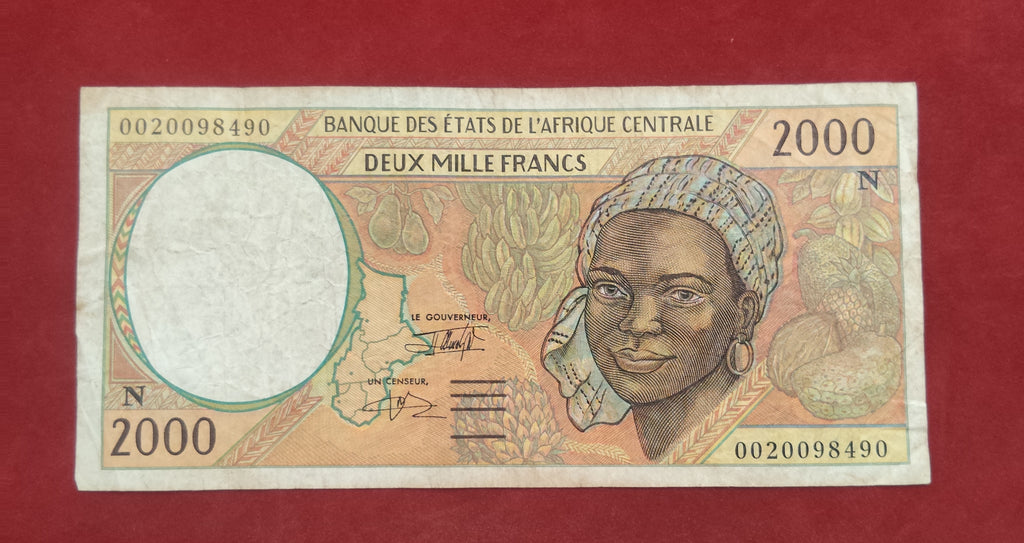 BANK OF CENTRAL AFRICAN STATES 2000 FRANCS (D803)