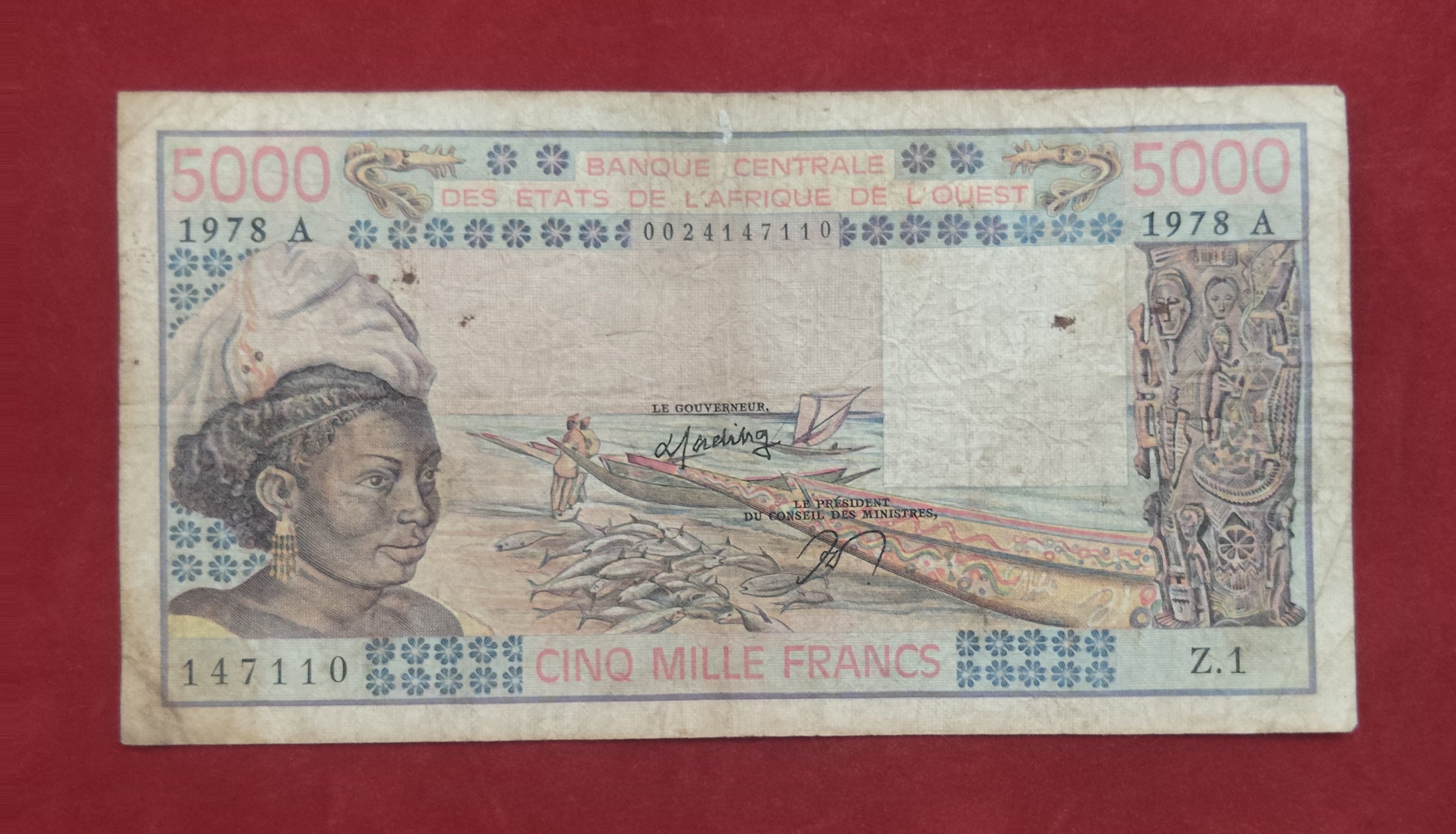 BANK OF WEST AFRICAN STATES 5000 (D802)