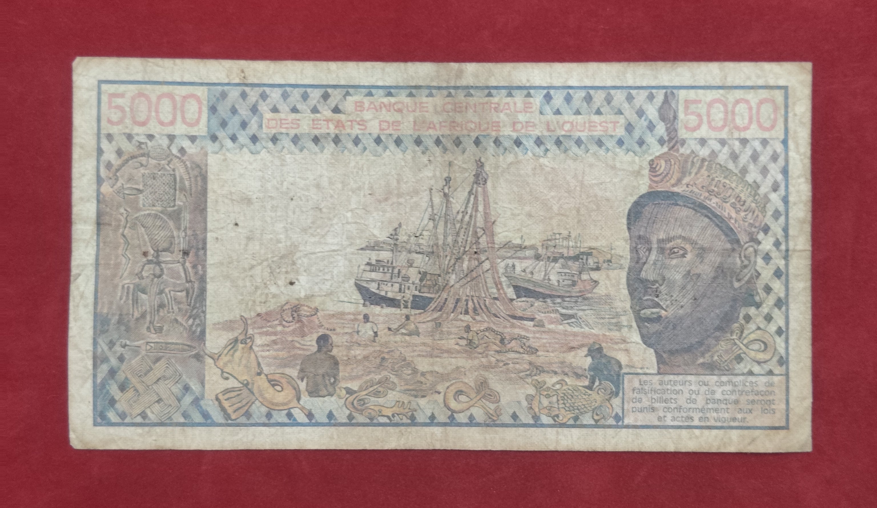 BANK OF WEST AFRICAN STATES 5000 (D802)