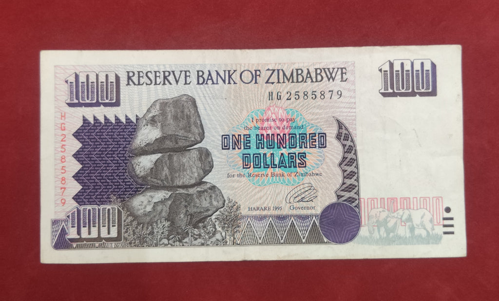 RESERVE BANK OF ZIMBABWE 100 DOLLARS (D725)