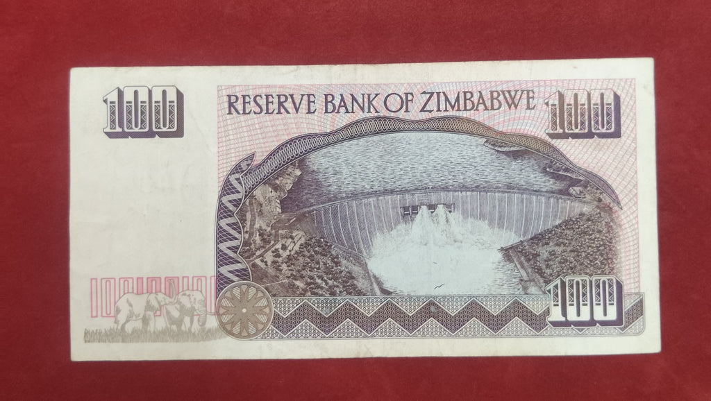 RESERVE BANK OF ZIMBABWE 100 DOLLARS (D725)