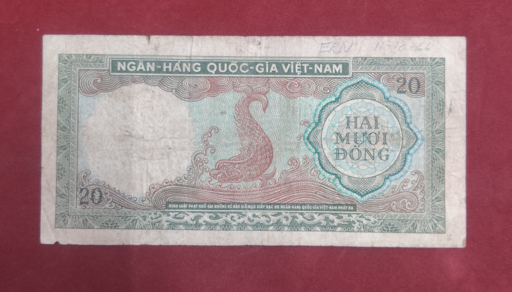 NATIONAL BANK OF SOUTH VIETNAM 20 DONG (829)