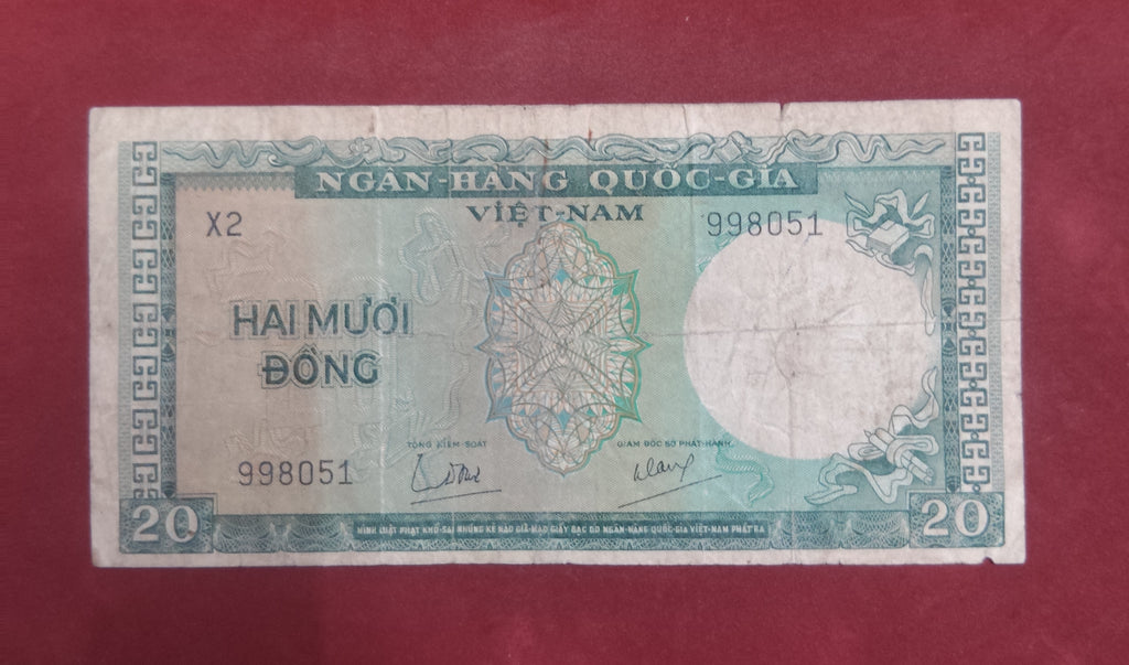 NATIONAL BANK OF SOUTH VIETNAM 20 DONG (829)