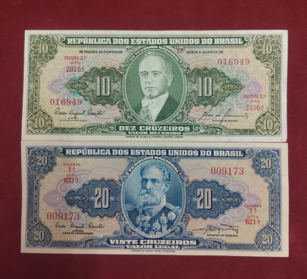 BANK OF BRASIL 10 ,20 CRUZEIROS (C760)