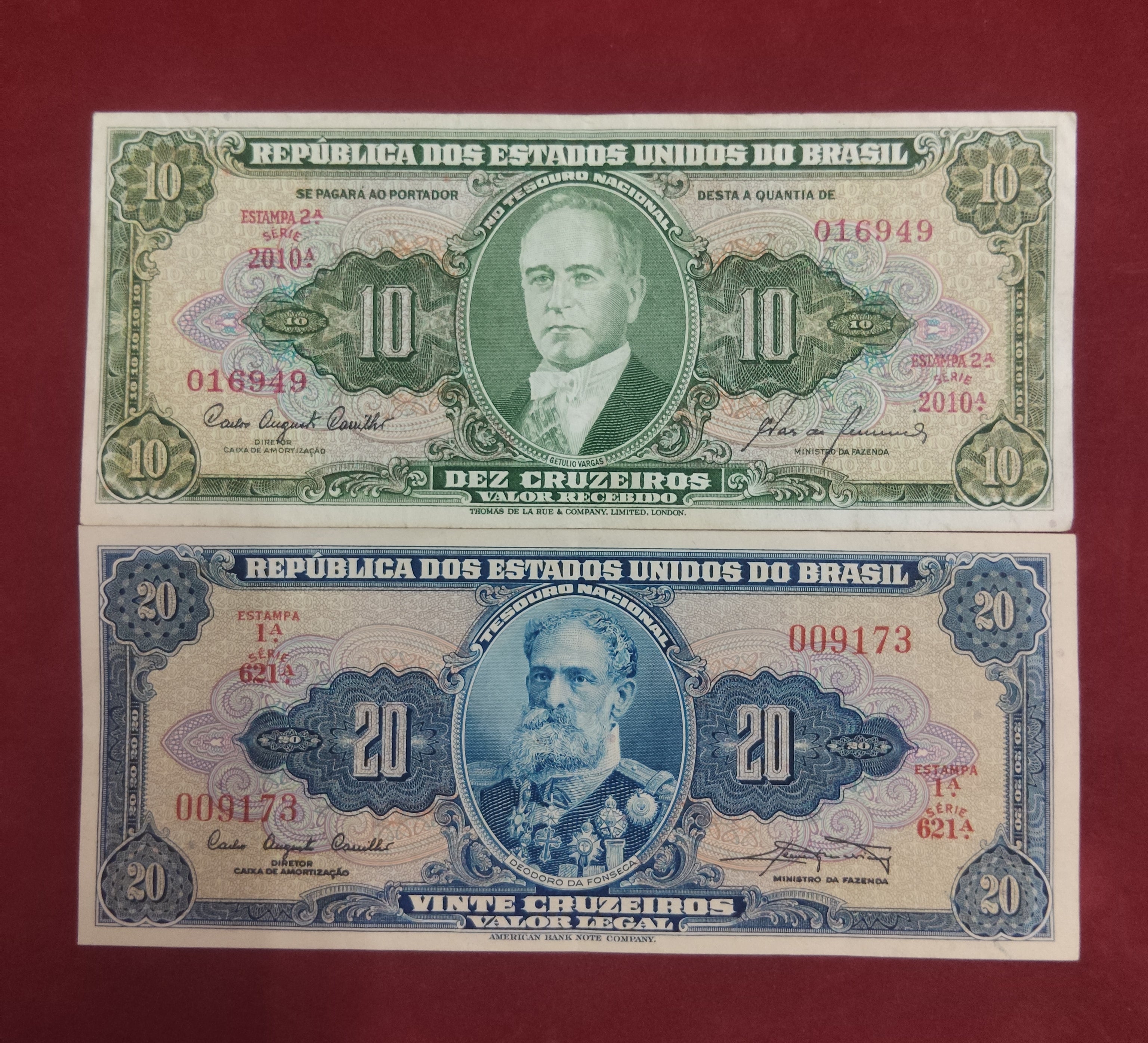 BANK OF BRASIL 10 ,20 CRUZEIROS (C760)